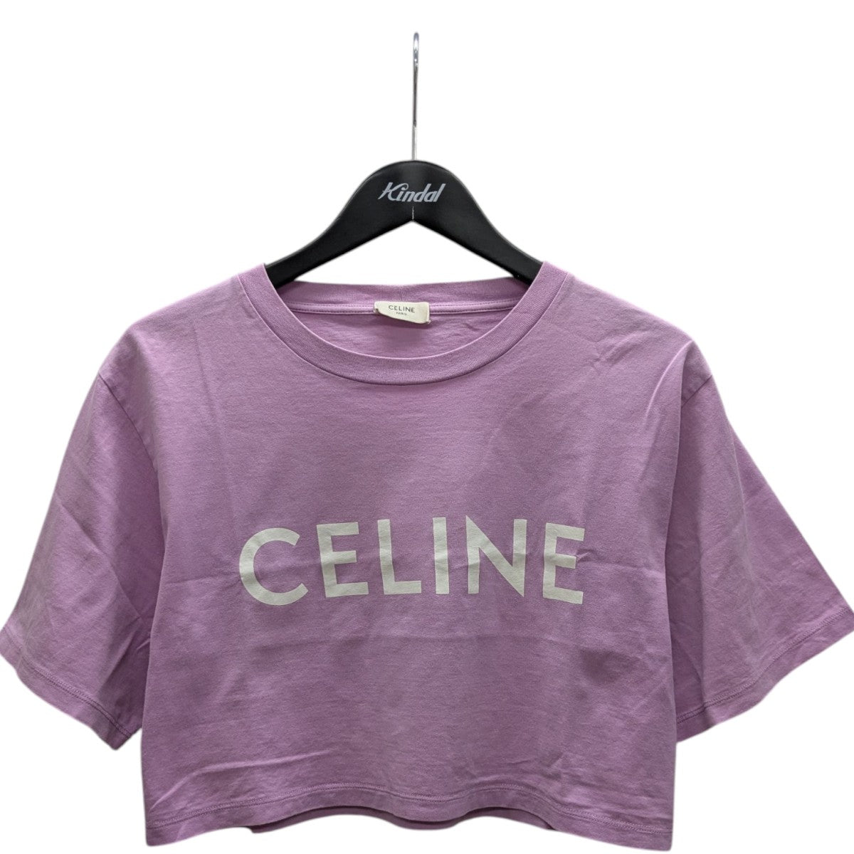 CELINE クロップドTシャツ ピンク CELINE - 美品 セリーヌ CELINE Tシャツ カットソー 半袖
