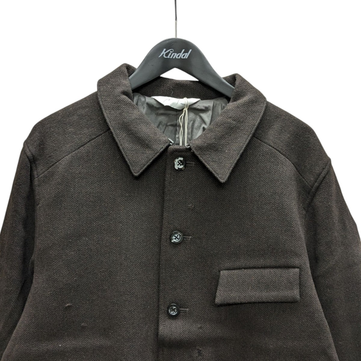 【サイズ2】アンセルム　ツイードジップジャケット　ブラウン サイズ2】アンセルム ツイードジップジャケット ブラウン - メルカリ