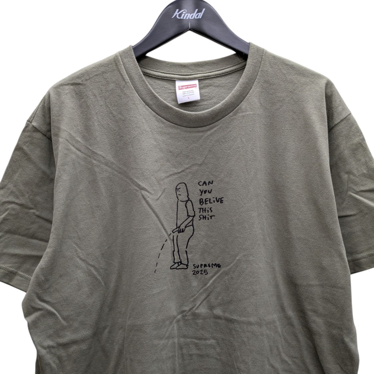 Supreme×MARK GONZALES 25SSPiss TeeプリントTシャツ オリーブ