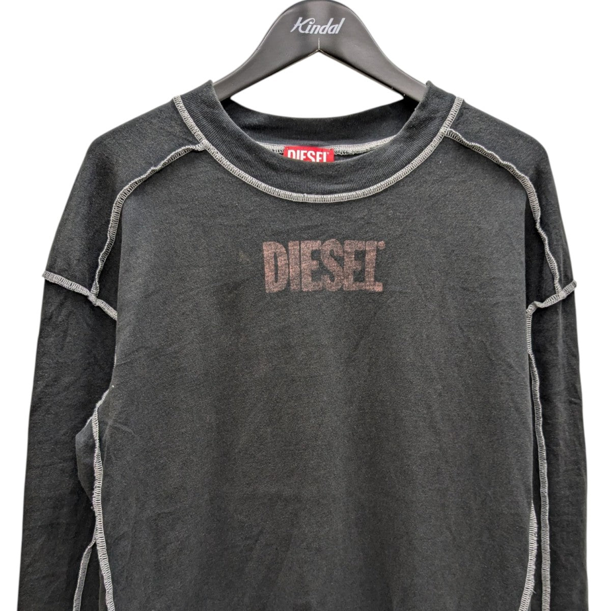 DIESEL ロングtシャツ Dロゴ DIESEL(ディーゼル) T-CRAOR-LS ロングスリーブTシャツ A14163