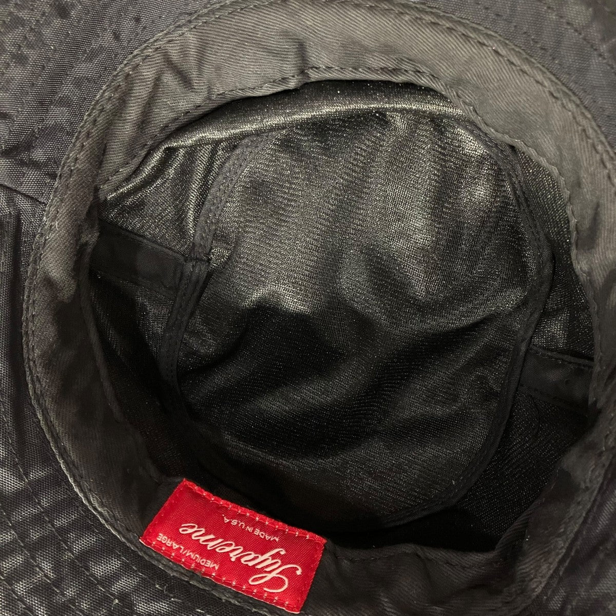 【美品】Supreme シュプリーム リーバイスバケットハット サイズ:M/L 11AW SUPREME × Levi's Bell Hat Crusher (BLACK) S/M