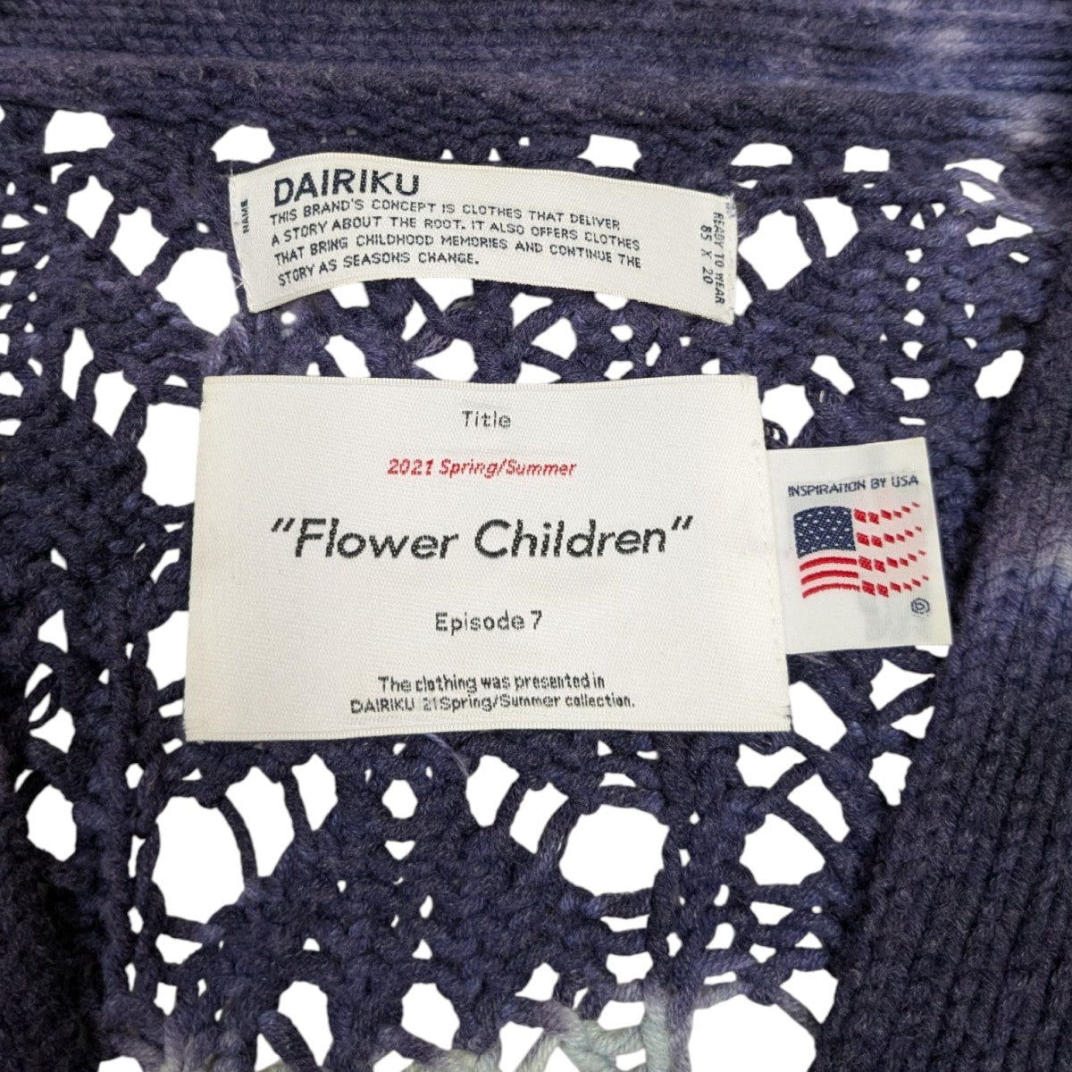トップス DAIRIKU flower pattern knitting Cardigan DAIRIKU(ダイリク) Flower Pattern Hand Knitting Cardigan