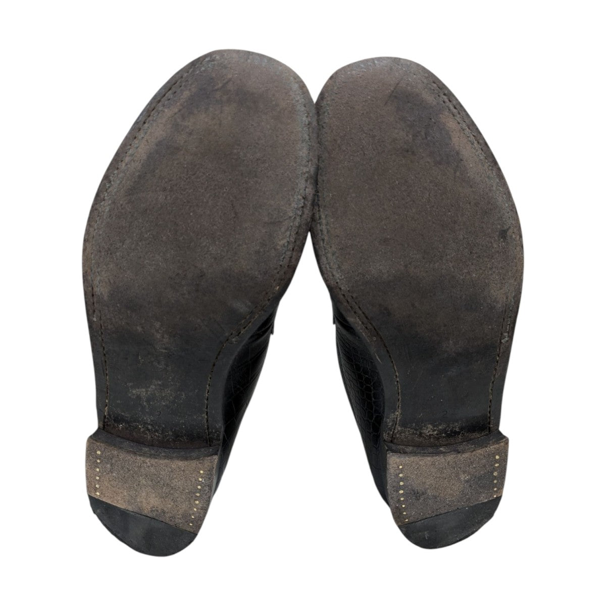 BED J．W． FORD(ベッドフォード) 型押しローファー ブラック サイズ 2