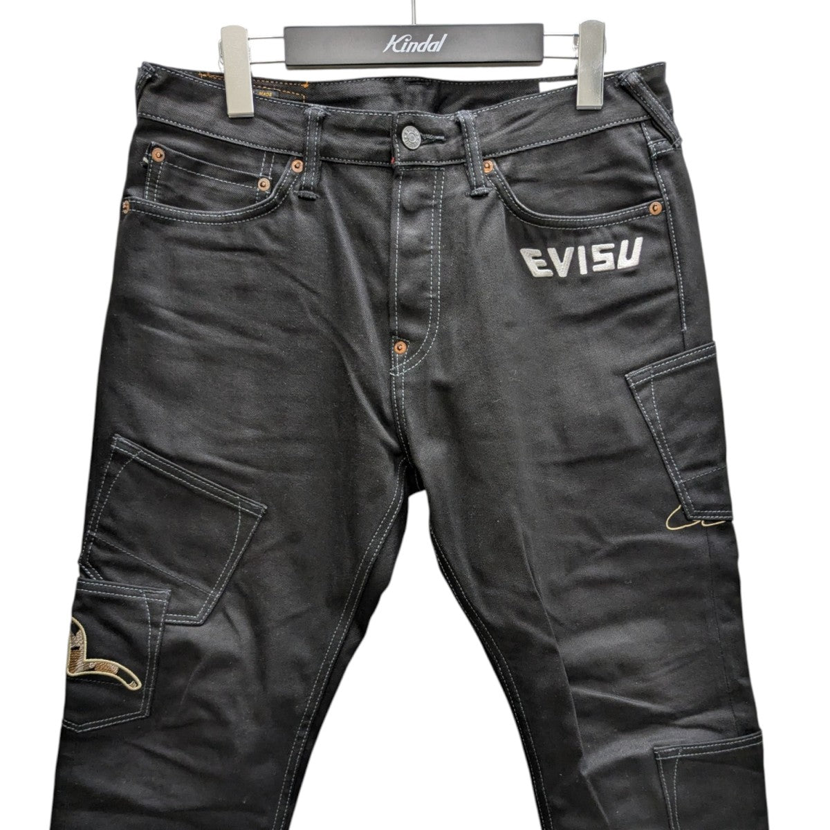 EVISU(エヴィス) 家紋刺し子刺繍パンツ 2ESHTM3JE16217CS