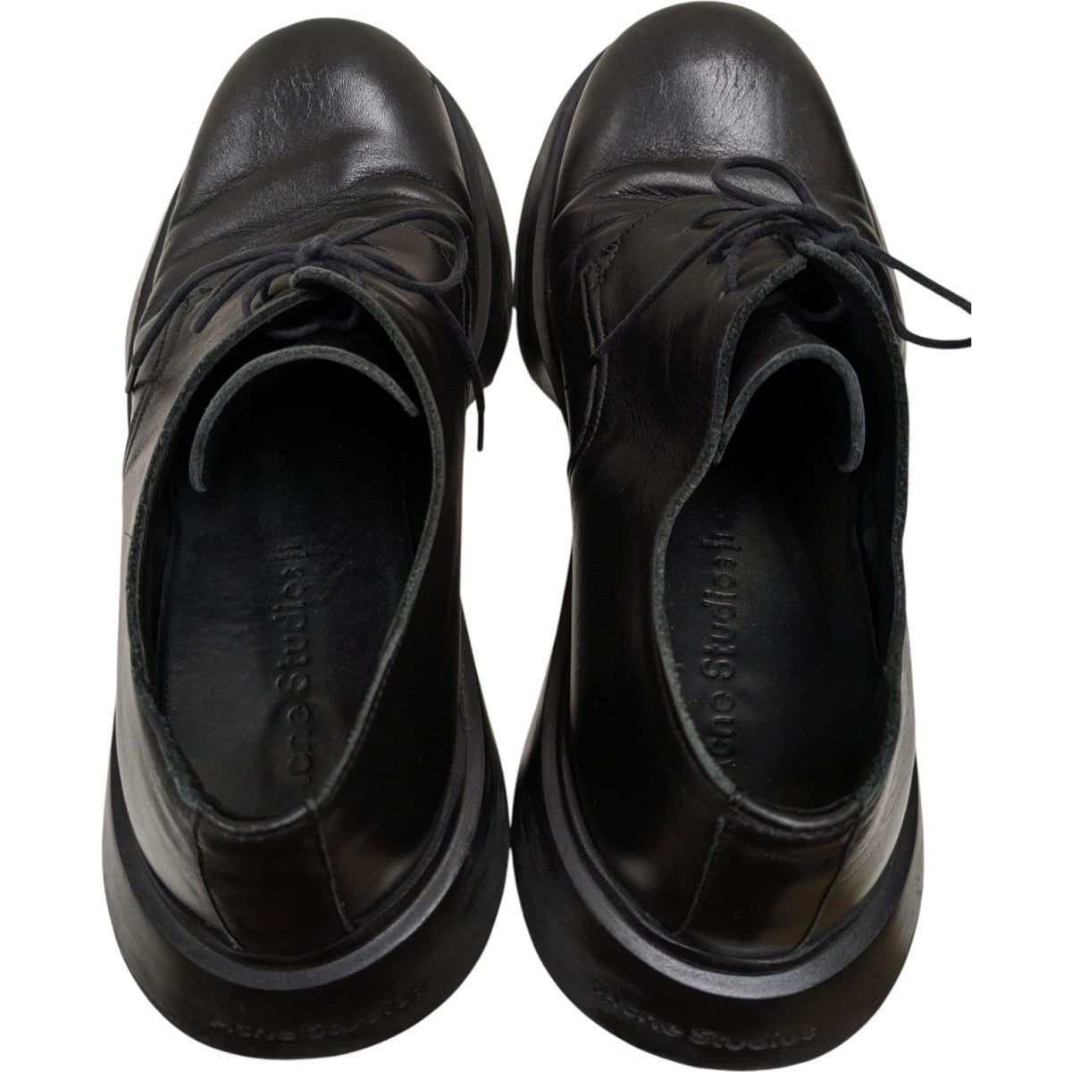 Acne Studios黒スエードシューズ Acne Studios レザー ダービーシューズ | ブラック | FARFETCH JP