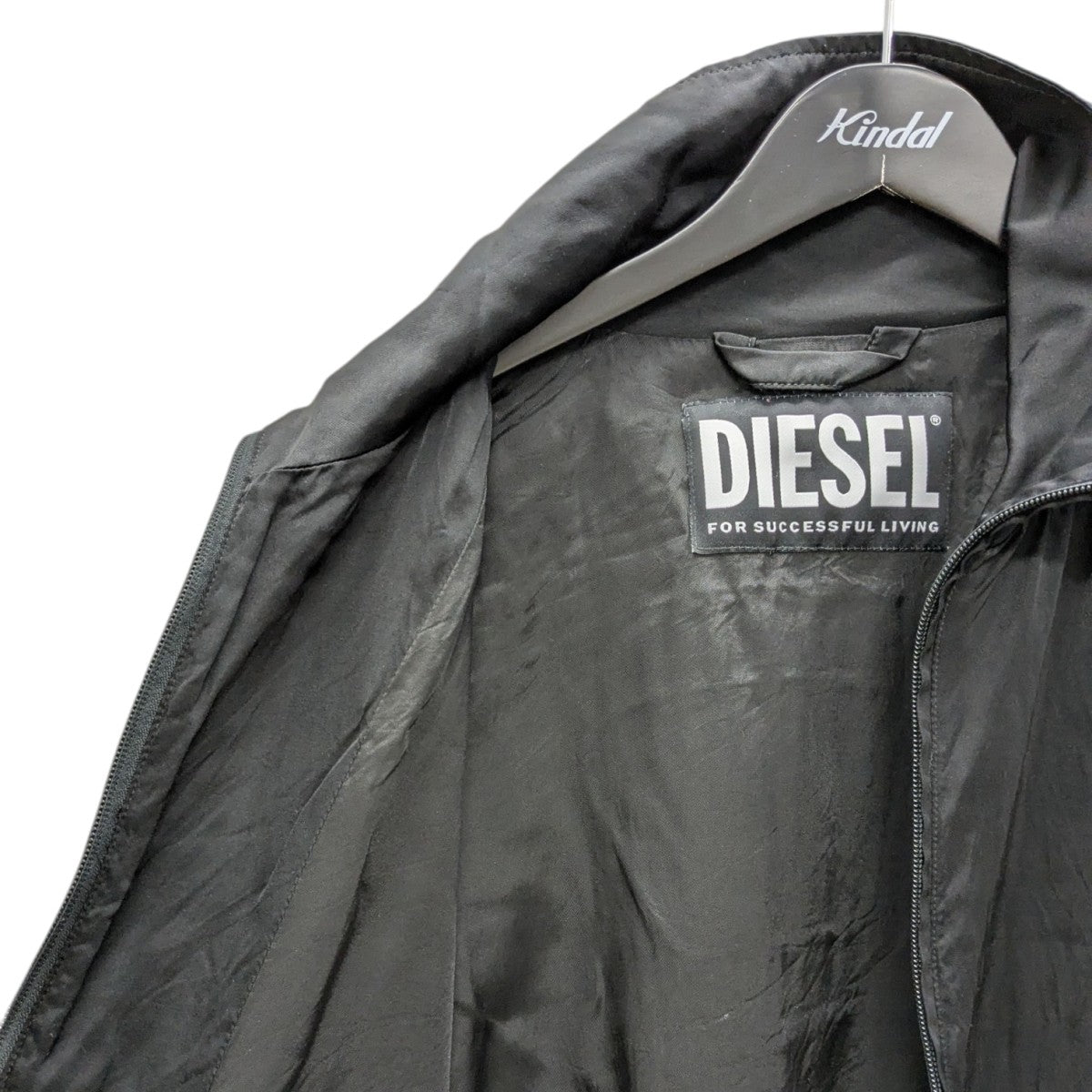 DIESEL(ディーゼル) レーヨンジャケット ブラック×ブラウン