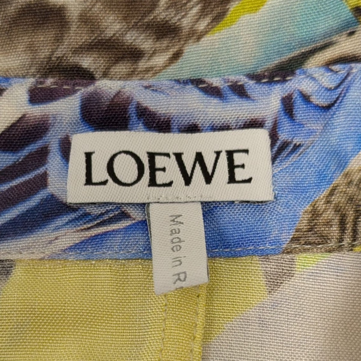 LOEWE パロットプリント シルク 総柄 半袖シャツ 古着・中古-6枚目のアイテム画像