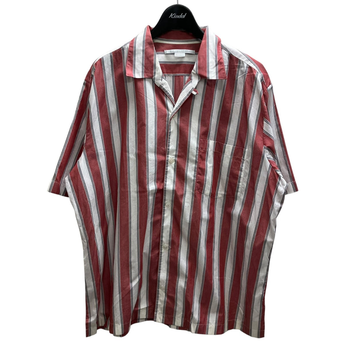 STELLA McCARTNEY ストライプオープンカラーシャツ 古着・中古-1枚目のアイテム画像