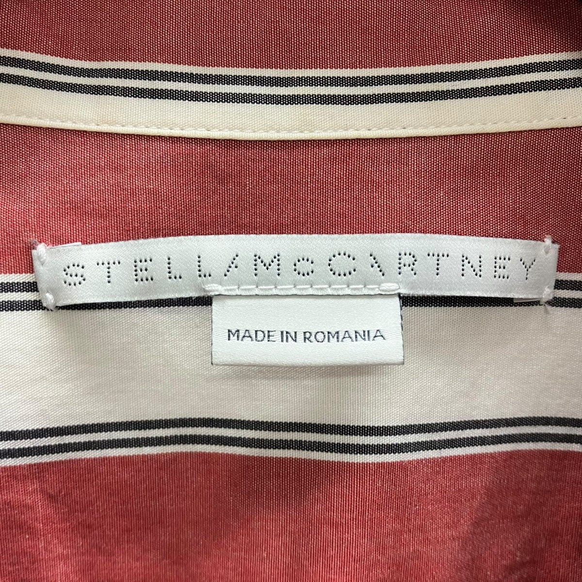STELLA McCARTNEY ストライプオープンカラーシャツ 古着・中古-4枚目のアイテム画像