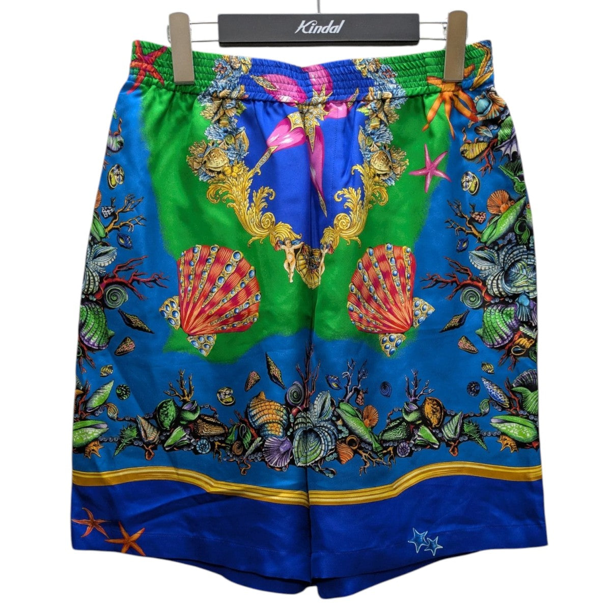 VERSACE バタフライ シルクパンツ ブルー Versace Butterflies wide-leg Silk Trousers | Blue | FARFETCH