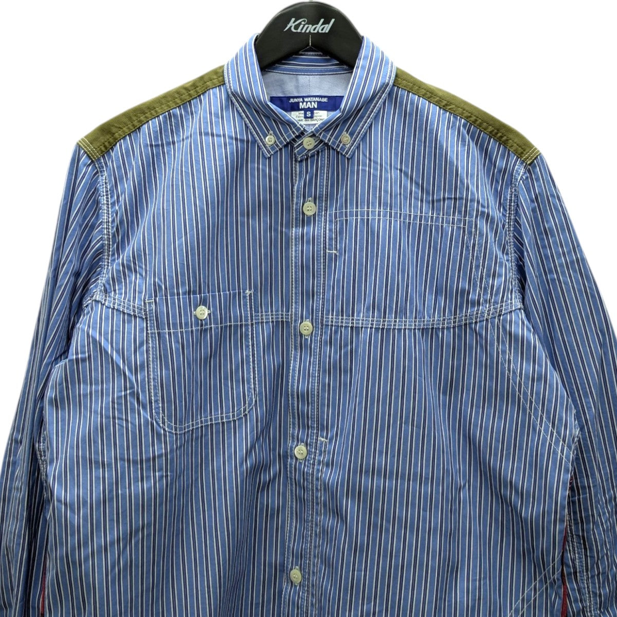 JUNYA WATANABE MAN 00's ウール ストライプ 切替シャツ JUNYA WATANABE MAN 00's ウール ストライプ 切替シャツ
