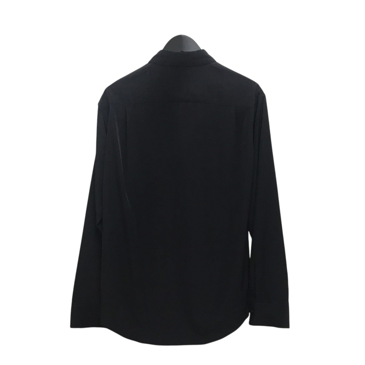 LAD MUSICIAN シャツ ブラック ポリエステル素材 無地 42サイズ LAD MUSICIAN（ラッドミュージシャン）の「DIAGONAL BIG SHIRT