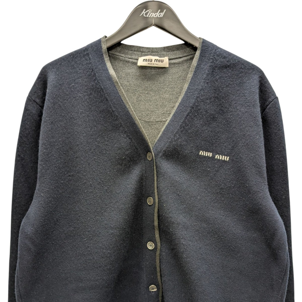 未使用miumiu ダークグレー カーディガン　メンズ　イタリア製　ミュウミュウ 210.jpg