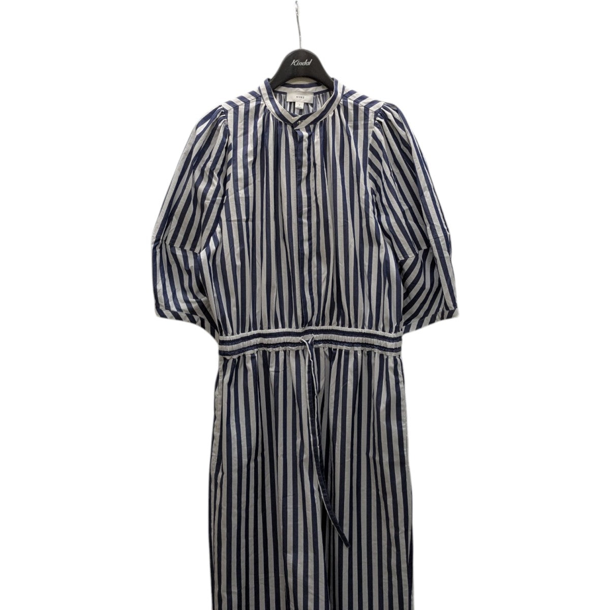23SS STRIPED BALLOON SLEEVE JUMPSUIT半袖ストライプオールインワン16159