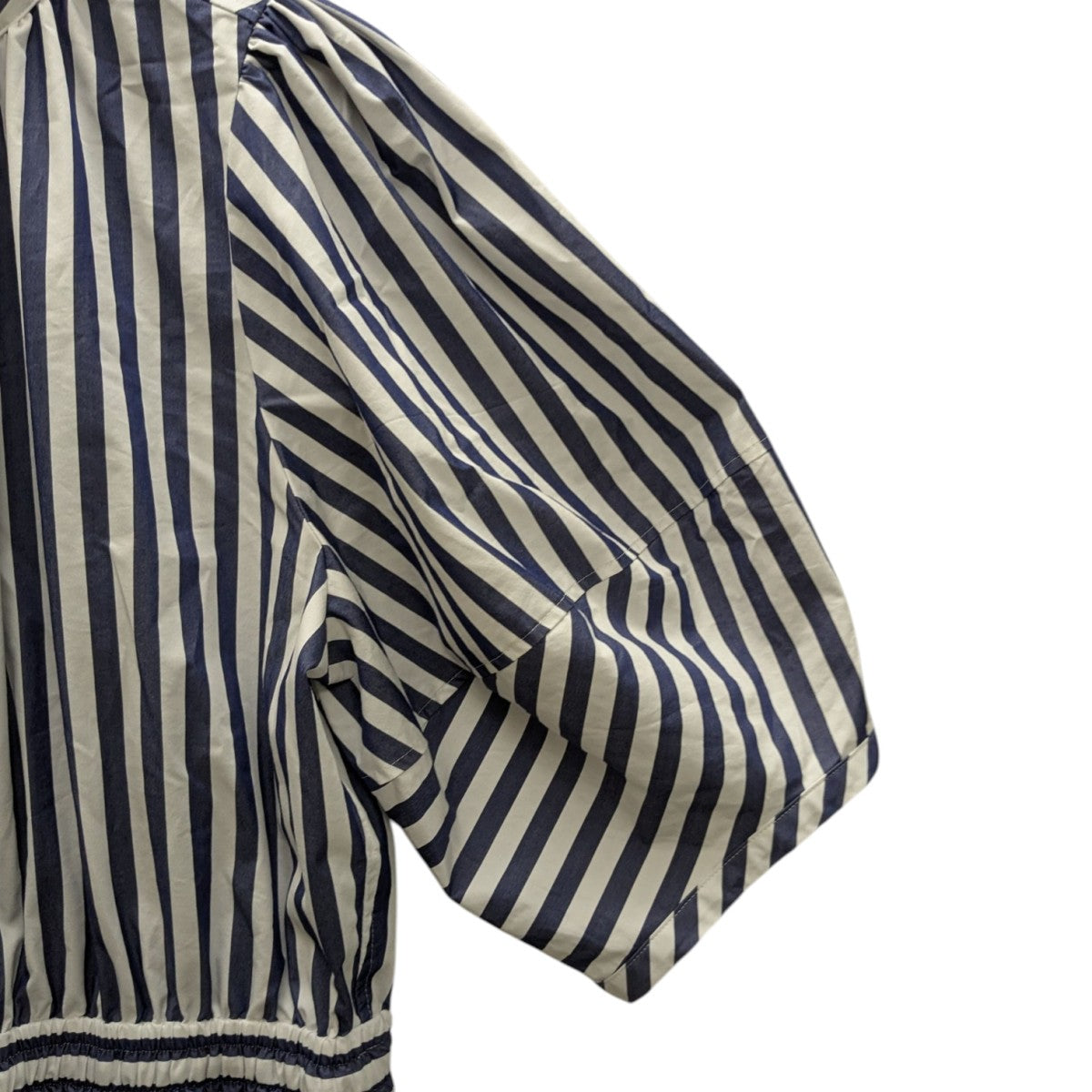 23SS STRIPED BALLOON SLEEVE JUMPSUIT半袖ストライプオールインワン16159