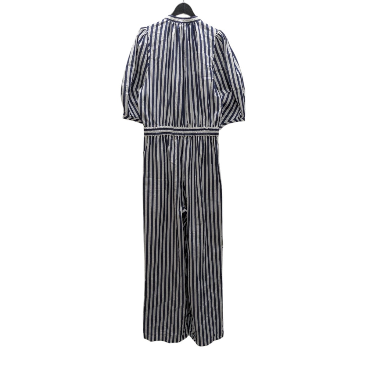 23SS STRIPED BALLOON SLEEVE JUMPSUIT半袖ストライプオールインワン16159