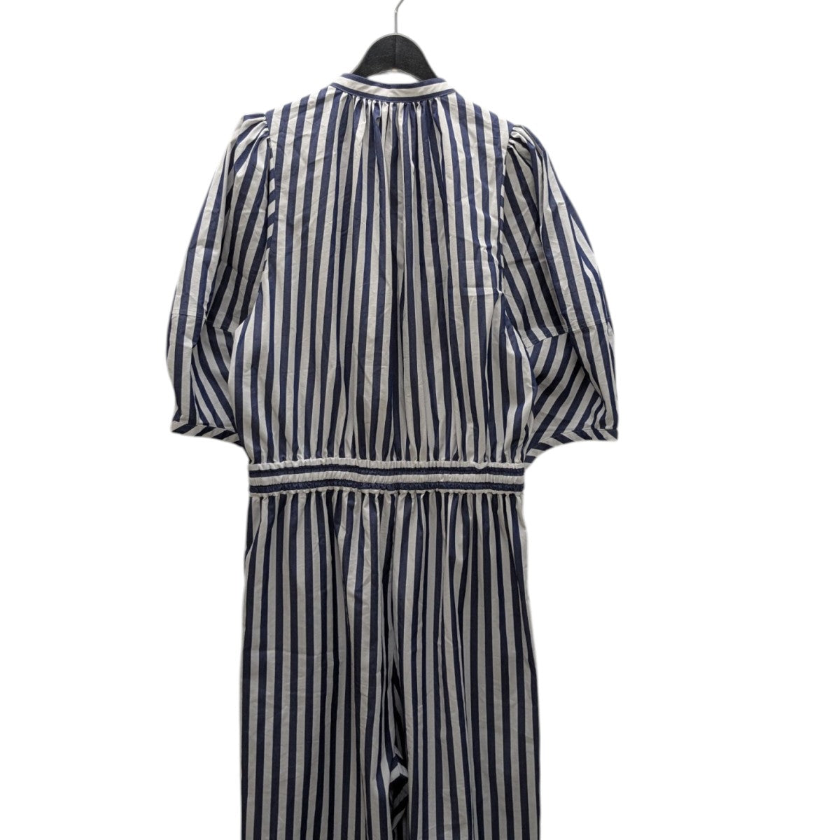 23SS STRIPED BALLOON SLEEVE JUMPSUIT半袖ストライプオールインワン16159