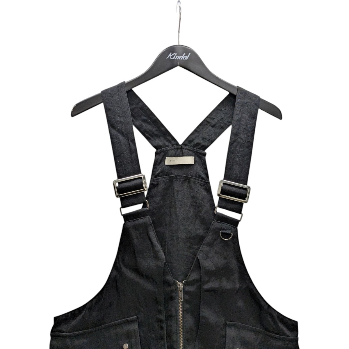 トップス enof twill bag vest ENOF(イナフ) twill bag vest blackナイロンベスト ブラック