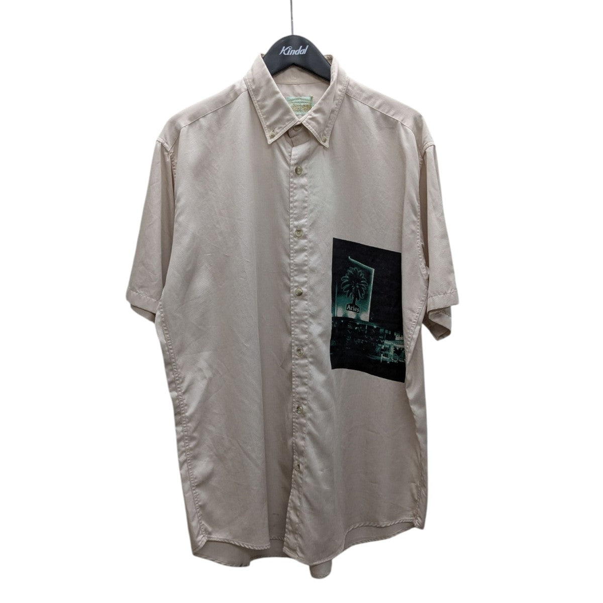 ARIES MOTEL GRAPHIC WORK SHIRTグラフィックプリントシャツAR25SS-AR40115-TA-L 古着・中古-1枚目のアイテム画像
