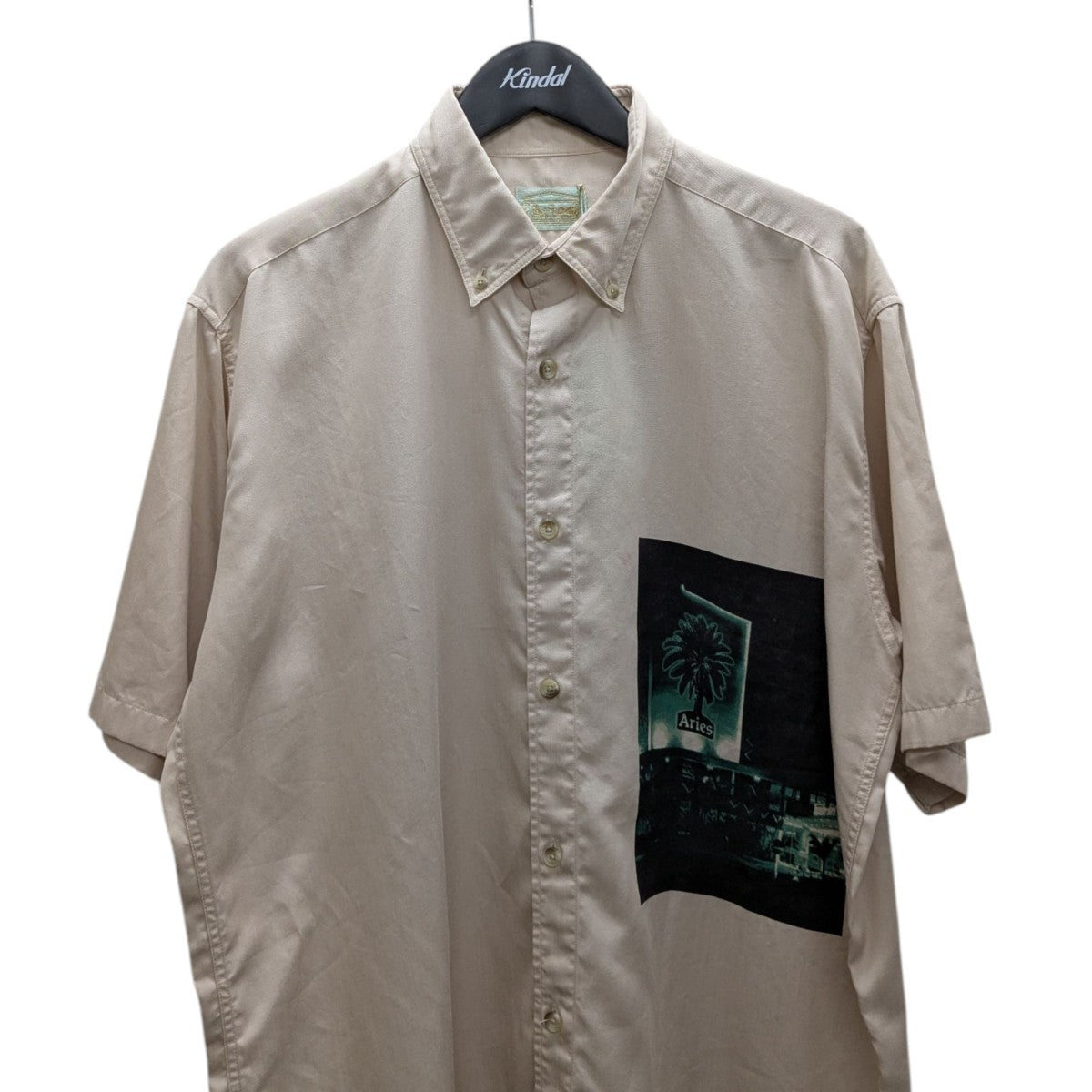 ARIES MOTEL GRAPHIC WORK SHIRTグラフィックプリントシャツAR25SS-AR40115-TA-L 古着・中古-2枚目のアイテム画像
