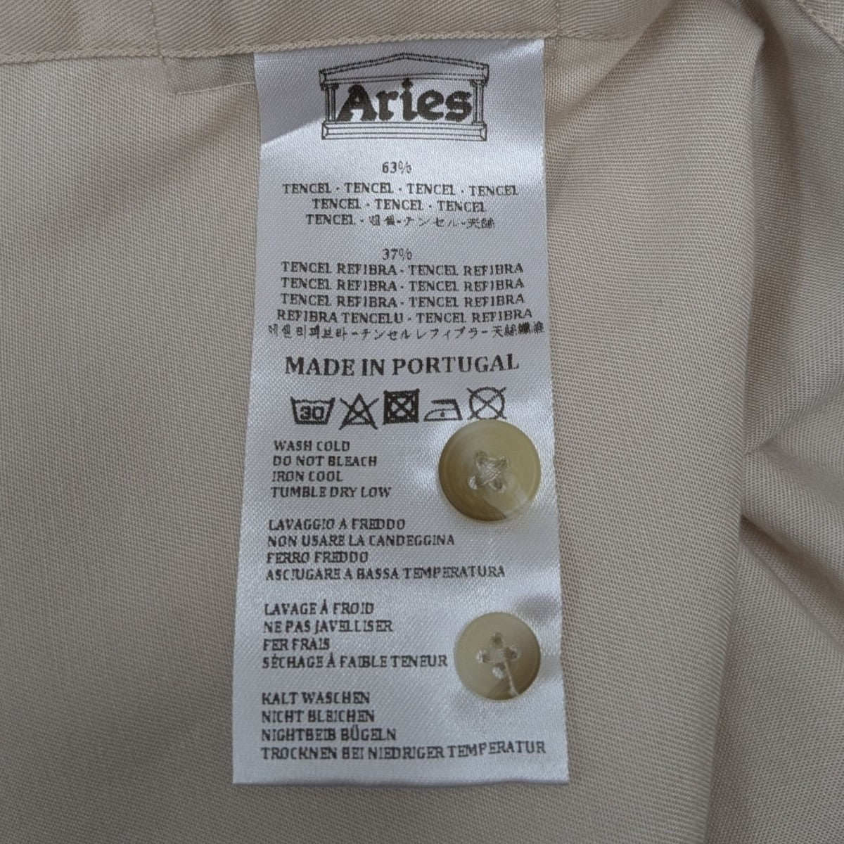 ARIES MOTEL GRAPHIC WORK SHIRTグラフィックプリントシャツAR25SS-AR40115-TA-L 古着・中古-8枚目のアイテム画像