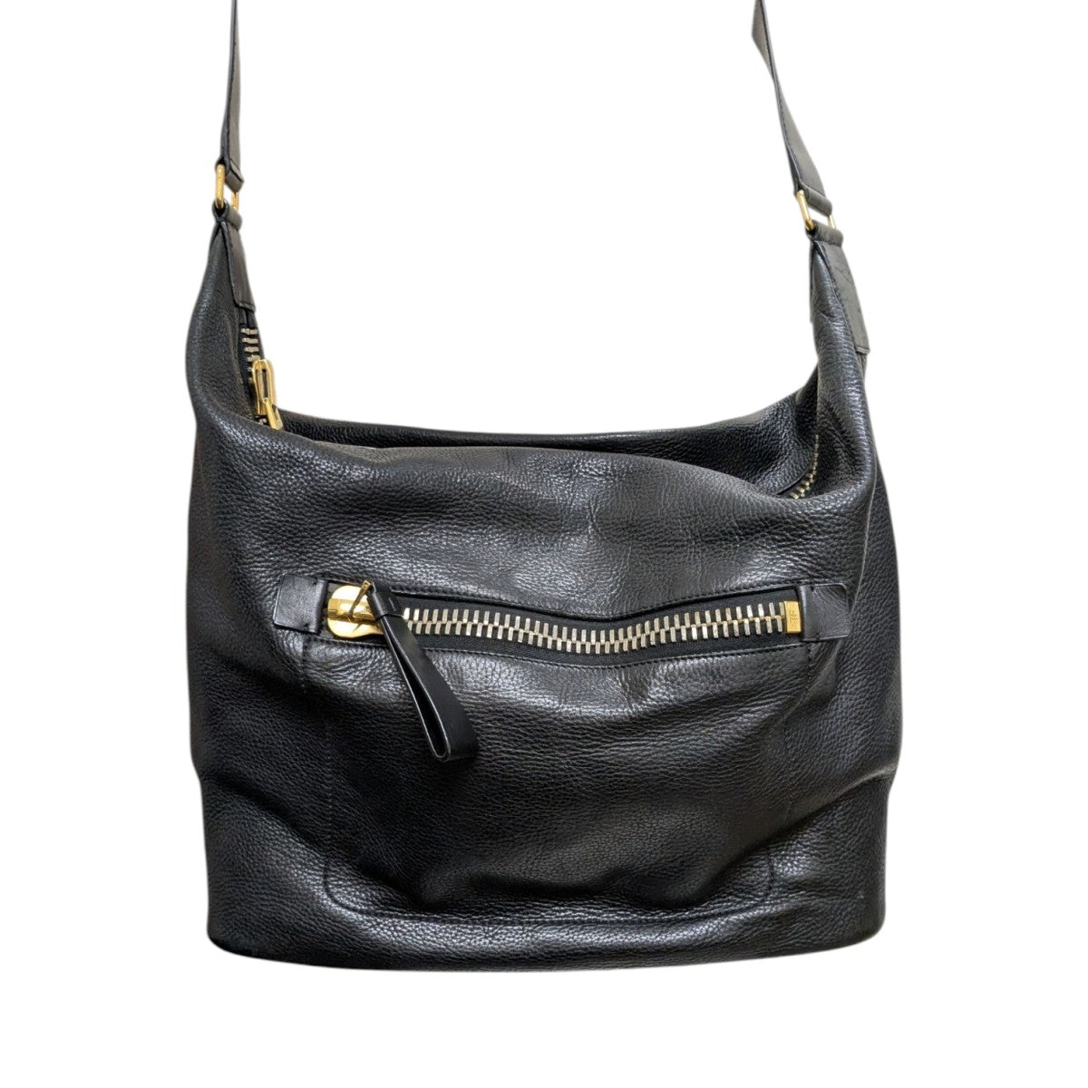 ★25SS Tom Ford LOGO POUCH ブラック レザー ショルダーバッグ 関税込】新作◇TOM FORD トムフォード◇ロゴ ショルダーバッグ
