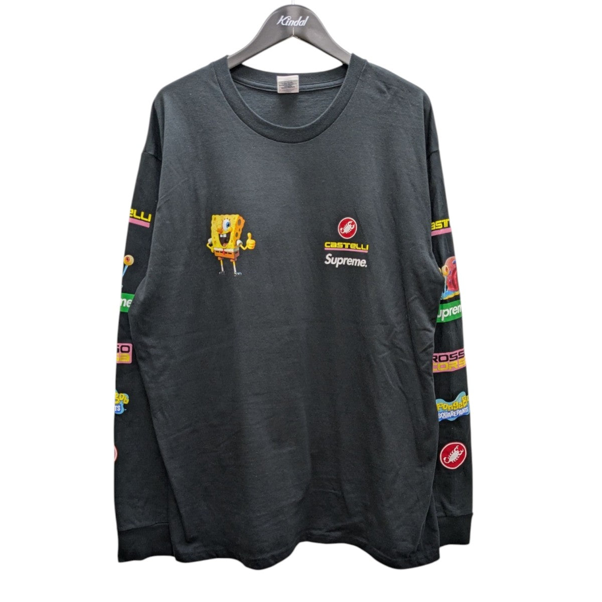 SpongeBob Castelli Racing L/S Tee Lサイズ 黒 Supreme(シュプリーム) 25SSSpongeBob Castelli Racing L／S Tee