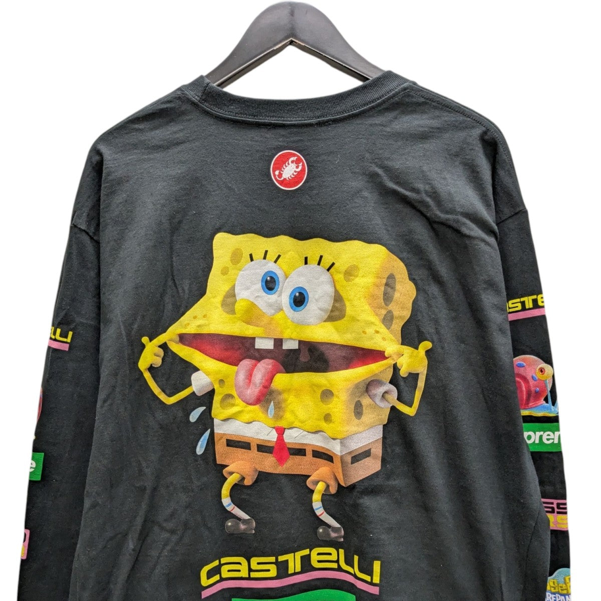 SpongeBob Castelli Racing L/S Tee Lサイズ 黒 Supreme SpongeBob/Castelli Racing L/S Tee Black Men's - SS25
