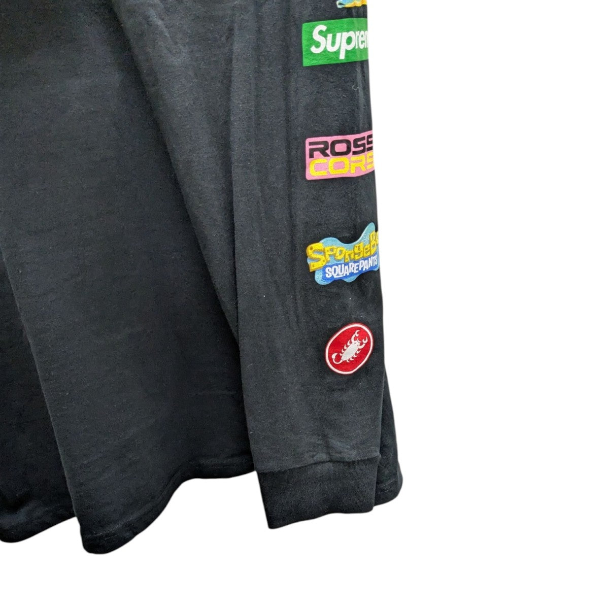 SpongeBob Castelli Racing L/S Tee Mサイズ 黒 Supreme(シュプリーム) 25SSSpongeBob Castelli Racing L／S Tee