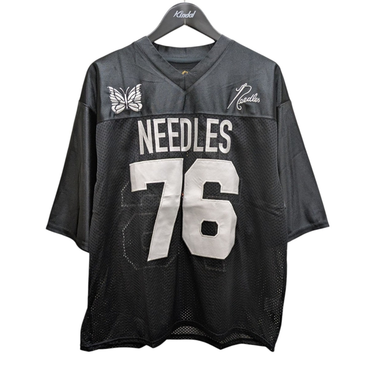 すぐ届く【別注レア】NEEDLES ロゴナンバー フットボールTシャツ Needles(ニードルズ) BEAMS別注 FOOTBALL T-SHIRTフットボールT