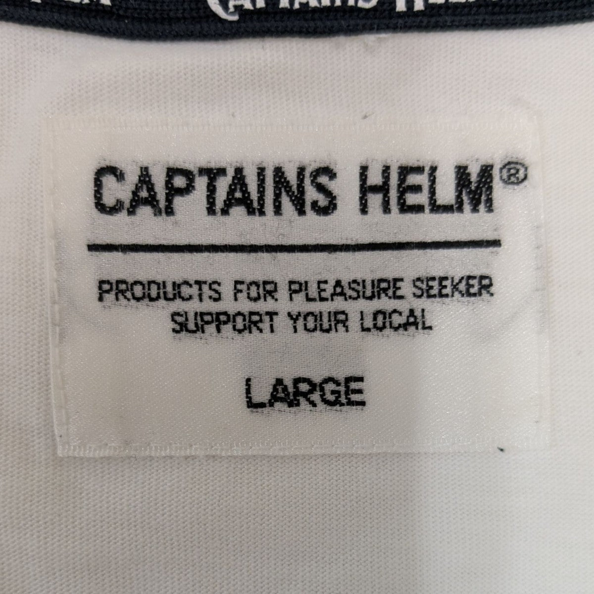 CAPTAINS HELM キャプテンズヘルム Abu Garcia Tシャツ CAPTAINS HELM×Abu Garcia プリントTシャツ ホワイト サイズ L