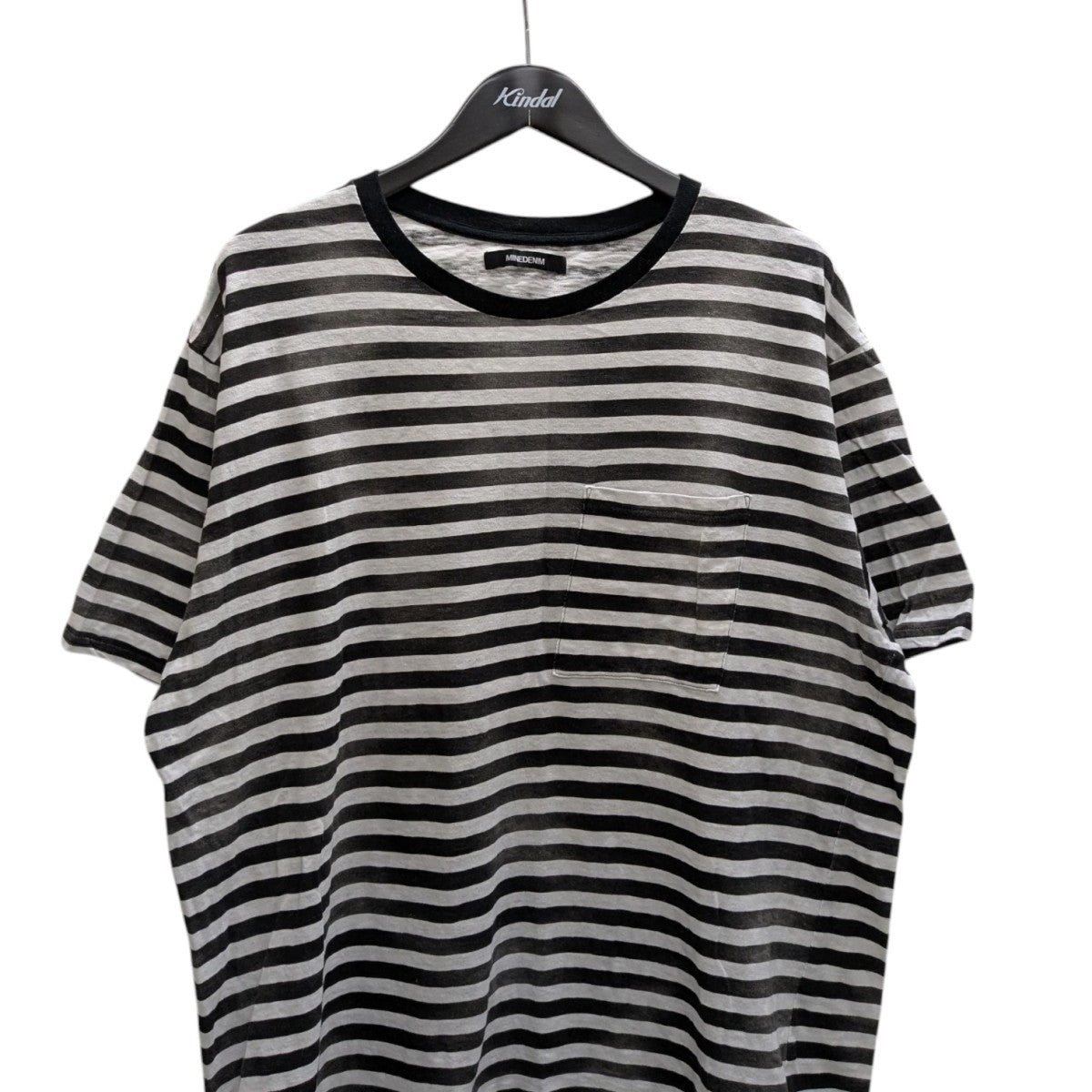 新品未使用　MINEDENIM Hazy Border T-SH Lサイズ MINEDENIM(マインデニム) Hazy Border T-SHボーダーTシャツ2206-6001