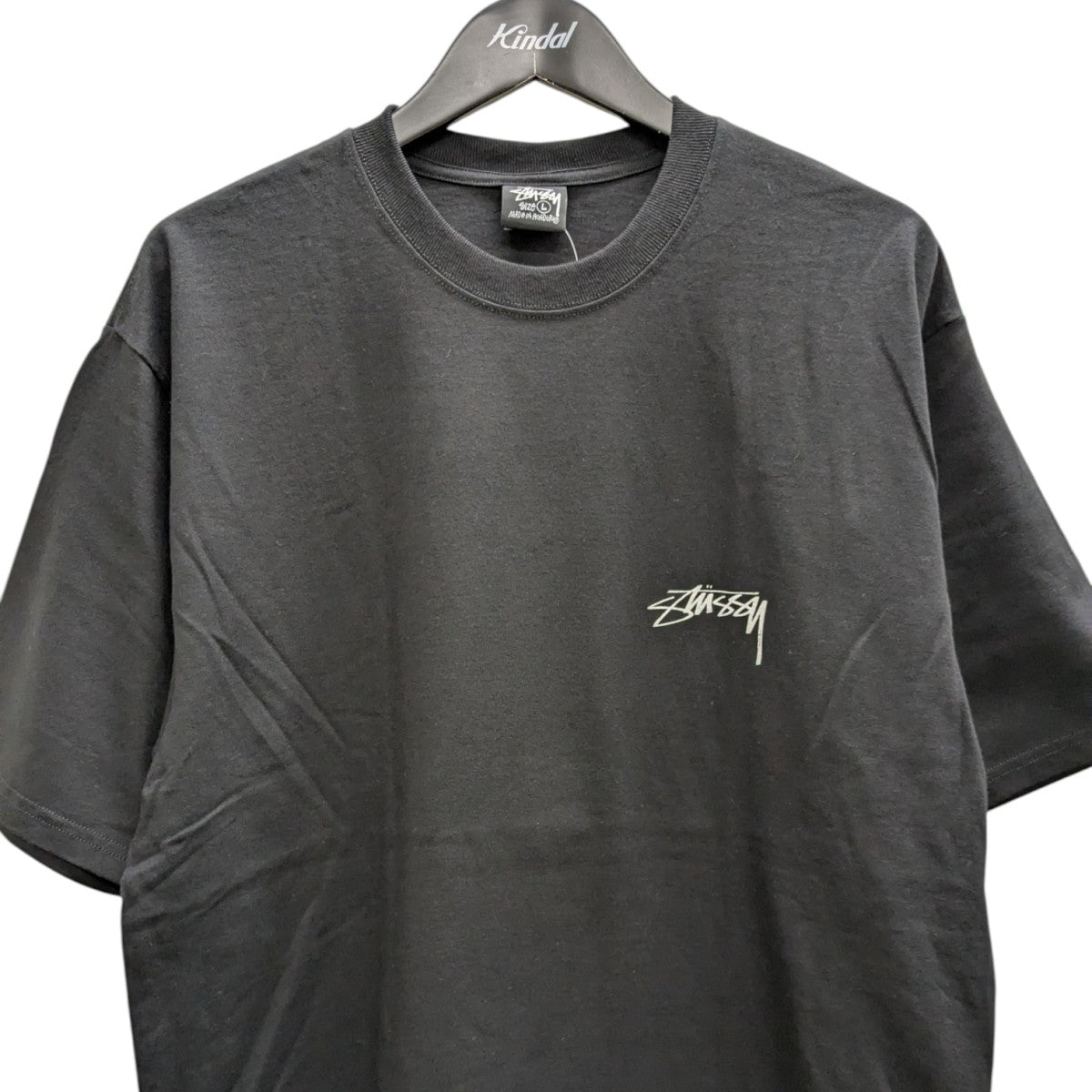 ステューシー サイズ:L バックペインターロゴプリントTシャツ 中古 BS99 stussy(ステューシー) BODY SCAN TEEバックプリンTシャツ ブラック