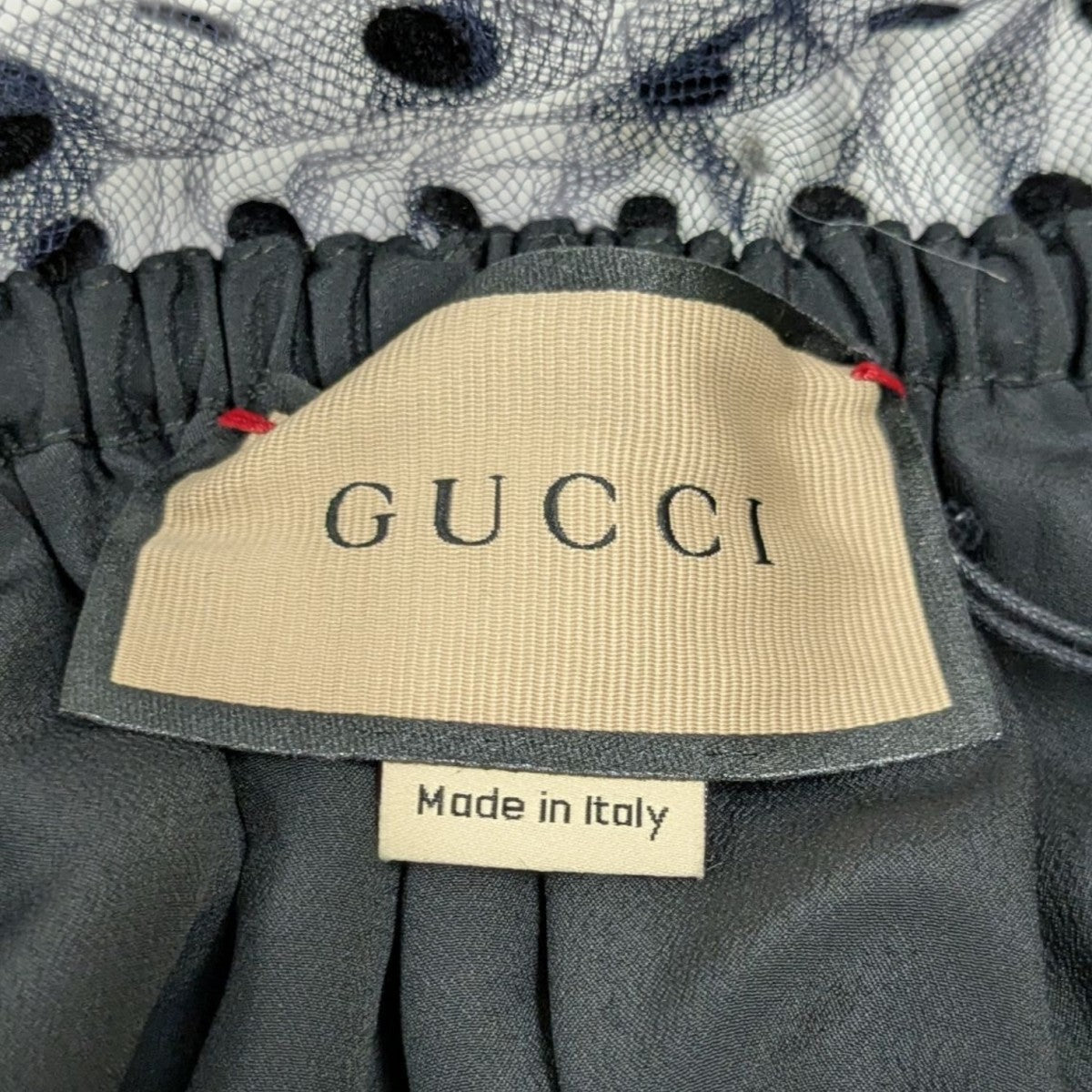 GUCCI(グッチ) チュールドレス728134 728134 ネイビー サイズ 36