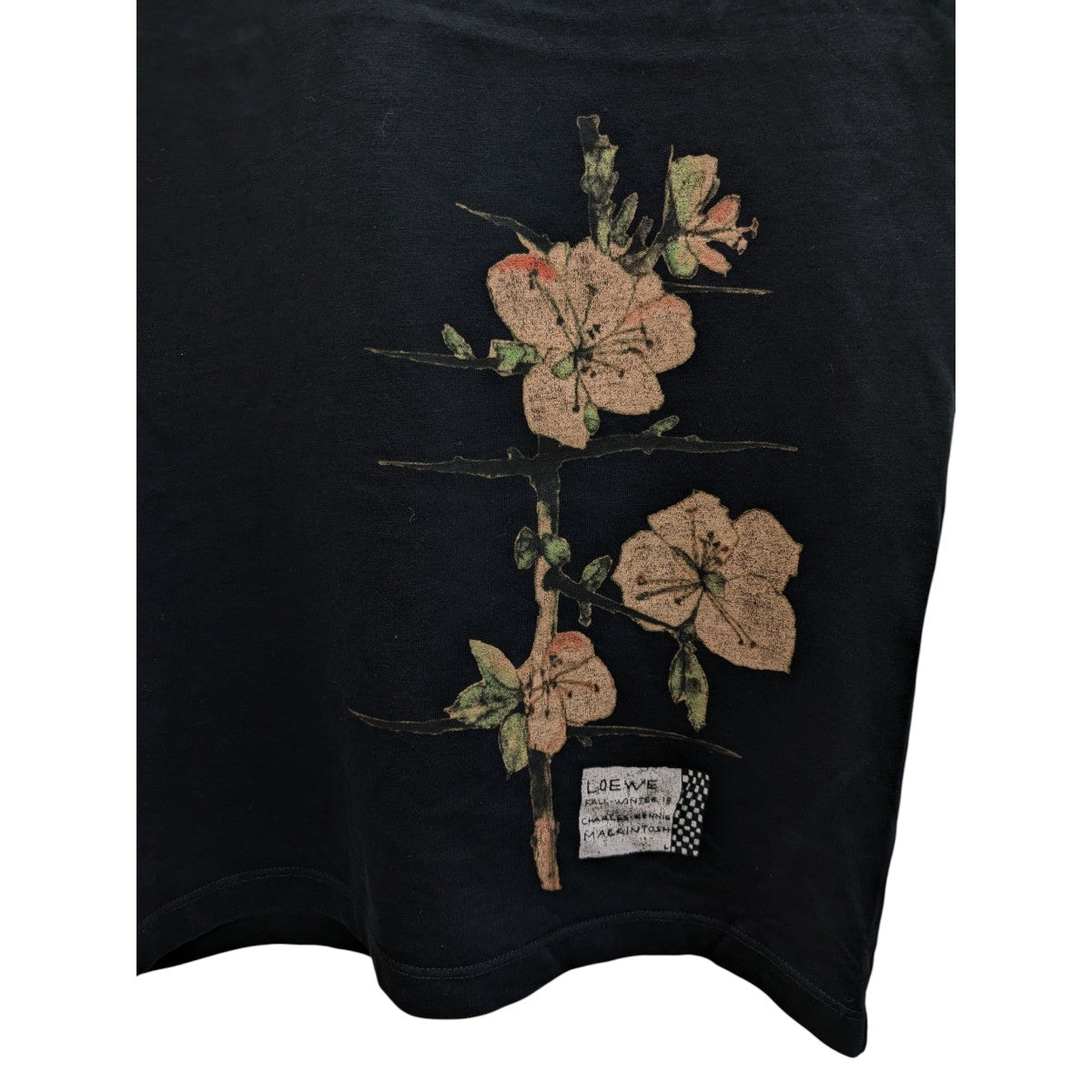 LOEWE(ロエベ) 花柄プリントTシャツ S6199450CR ブラック サイズ