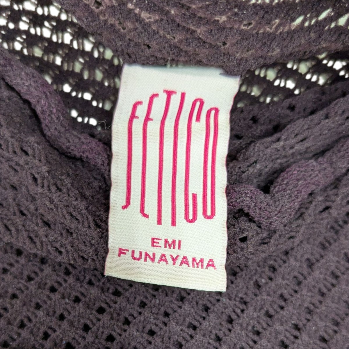 FETICO　LACE KNIT HIGH NECK BODYSUIT　パープル LACE KNIT HIGH NECK BODYSUIT｜FETICO フェティコ