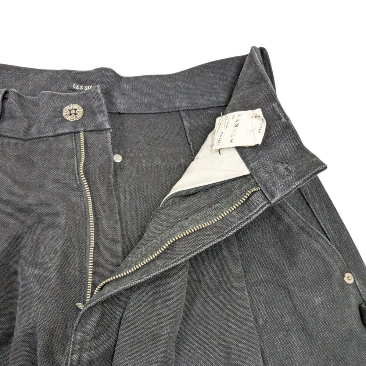 LES SIX レシス　ダブルニーワイドパンツ LES SIX 【値下げ】LES enforced pants ワイドデニムパンツ tre