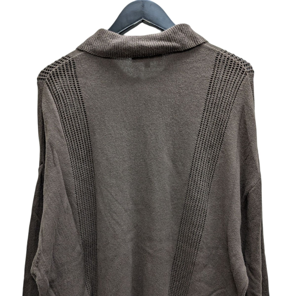 mfpen(エムエフペン) 長袖ニットポロシャツ ブラウン サイズ M