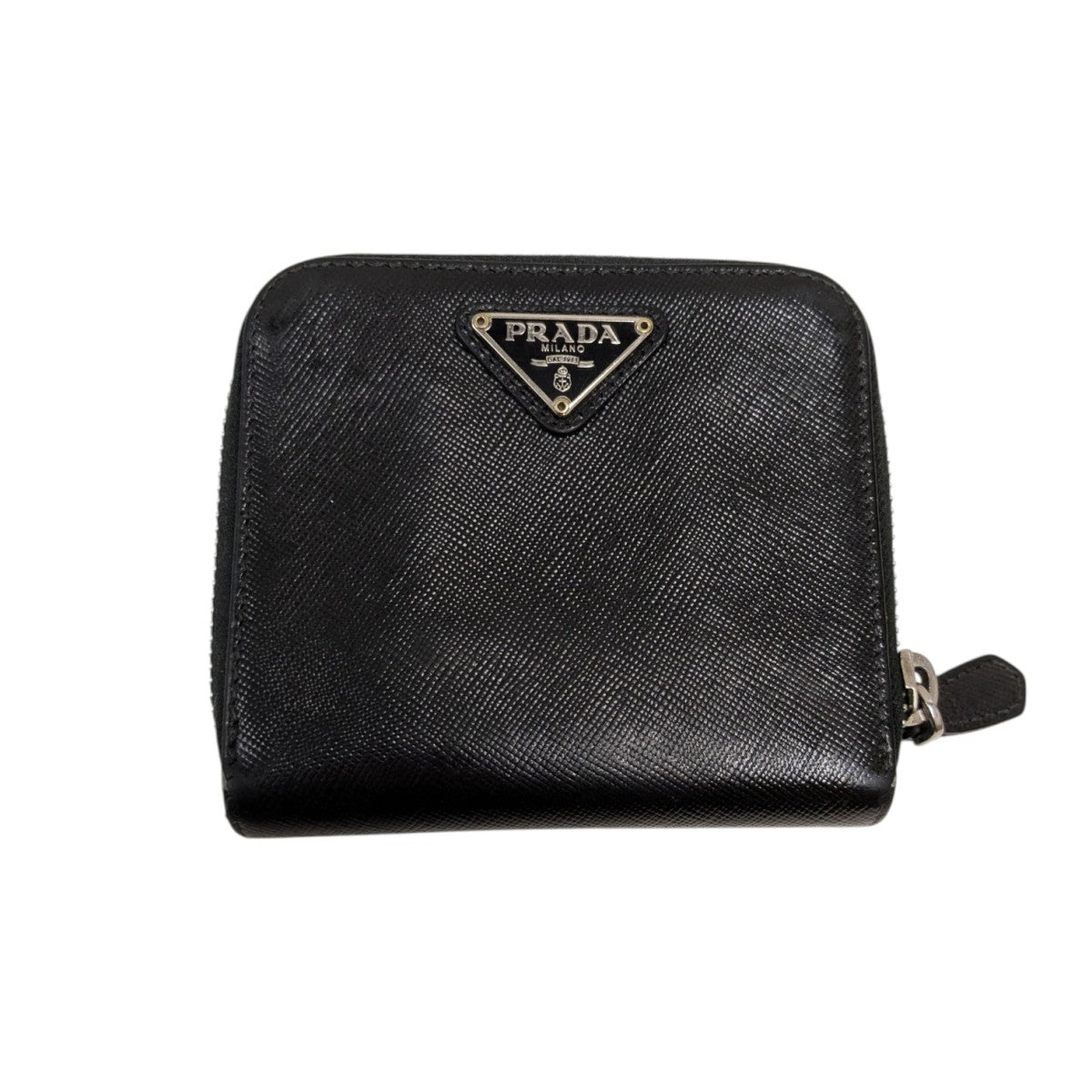 ほぼ未使用品　箱付き　PRADA プラダ　折り財布　ナイロン　三角プレート ✨新品未使用✨ PRADA ミニ財布 サフィアーノ ナイロン 三角