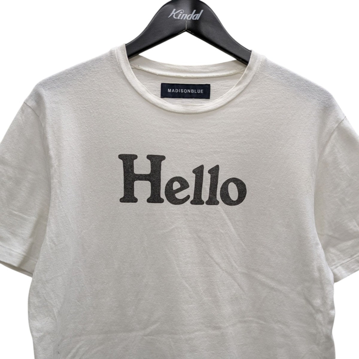 MADISONBLUE✴︎HelloプリントTシャツ チャコールグレー MADISONBLUE(マディソンブルー)のHELLO CREW NECK TEE通販
