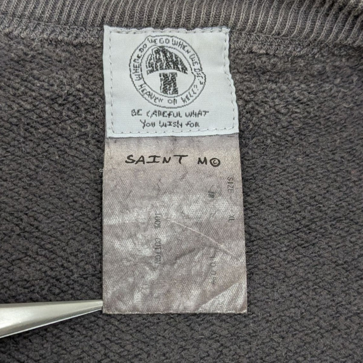 SAINT MICHAEL(セントマイケル) 21AWSkull Sweatスカルプリント