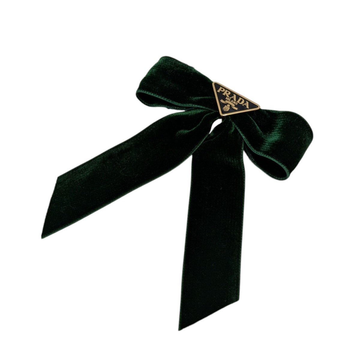 PRADA(プラダ) ベルベット ヘアクリップ 1IF154 グリーン