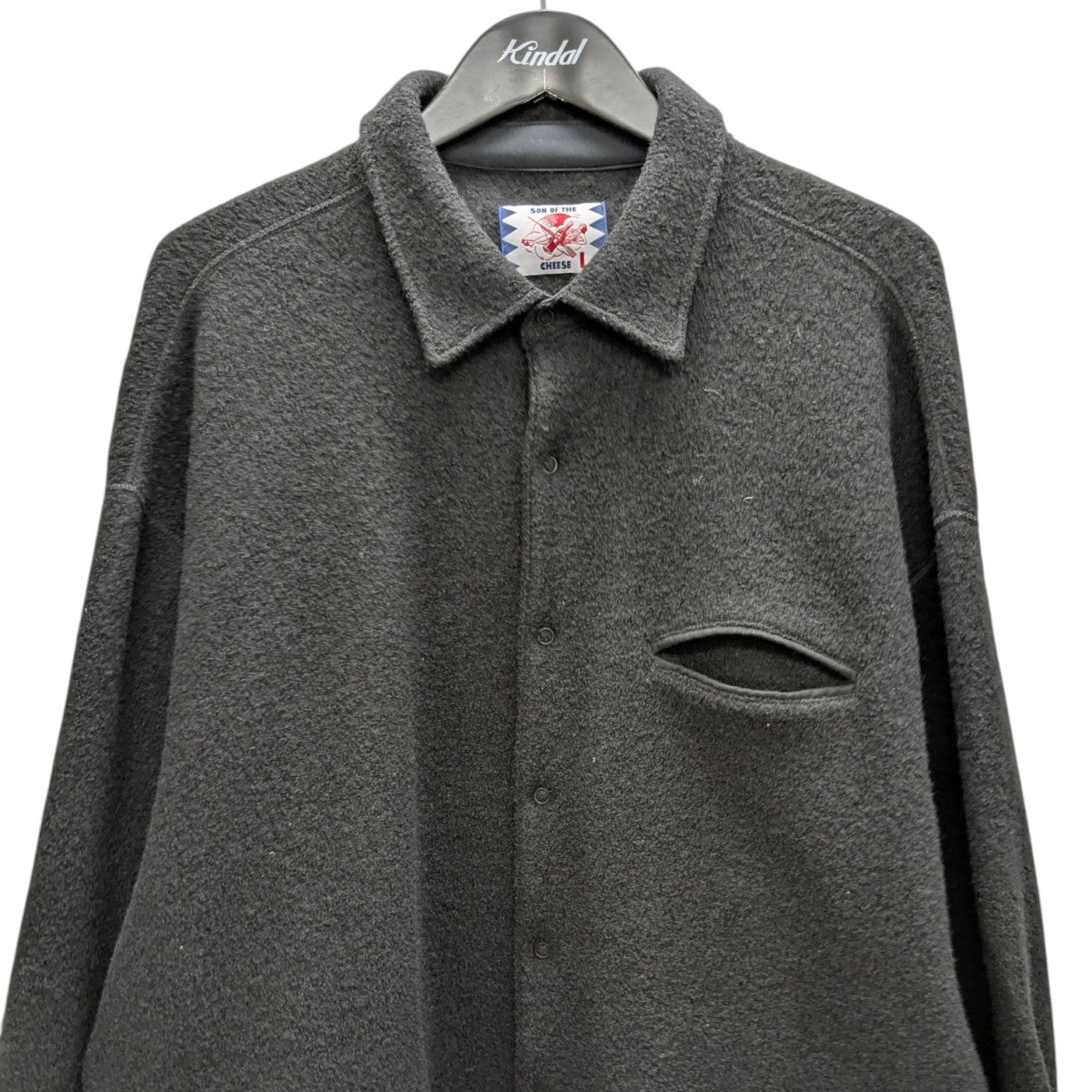 Fleece big Shirt BLACK フリースジャケット