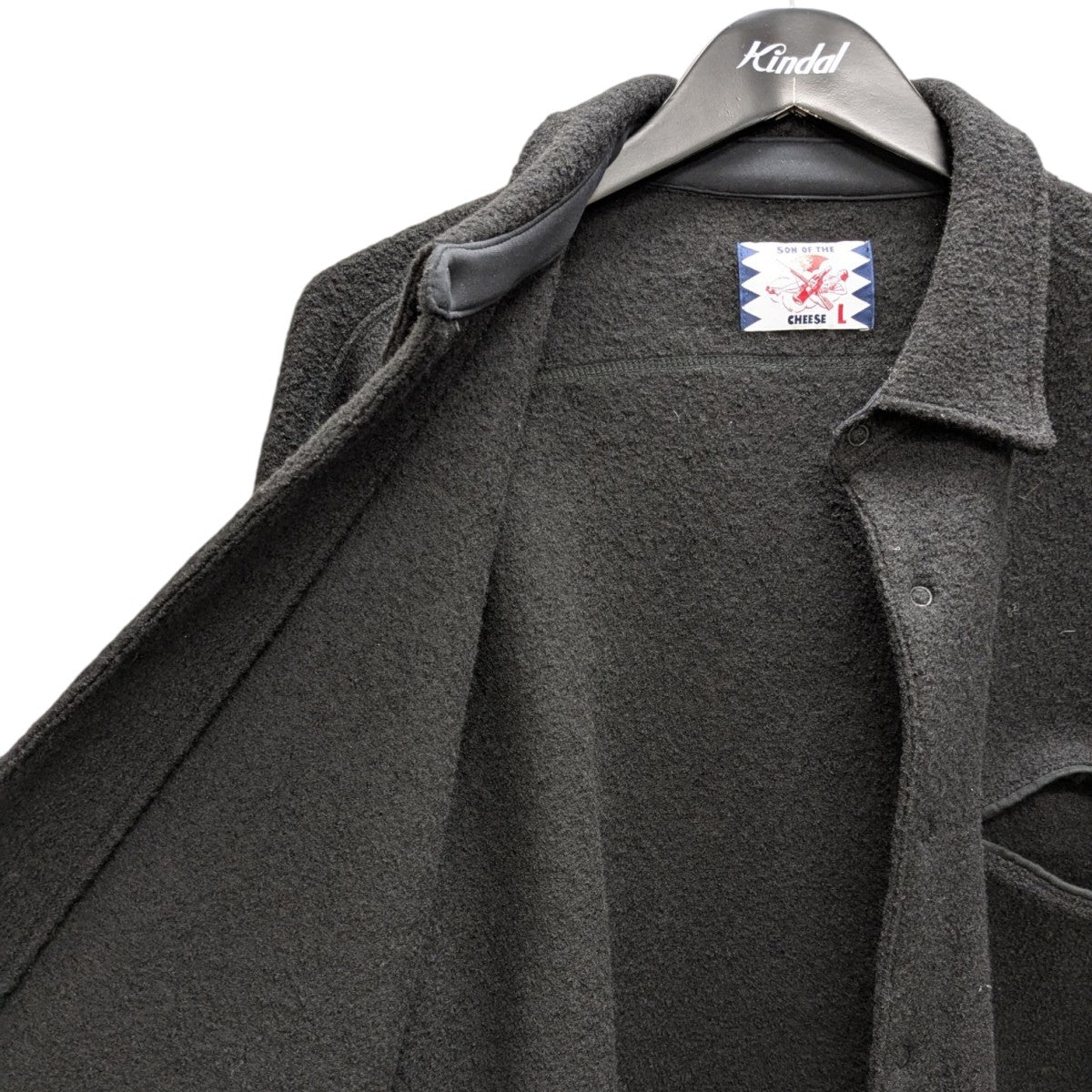 SON OF THE CHEESE(サノバチーズ) Fleece big Shirt BLACK フリース