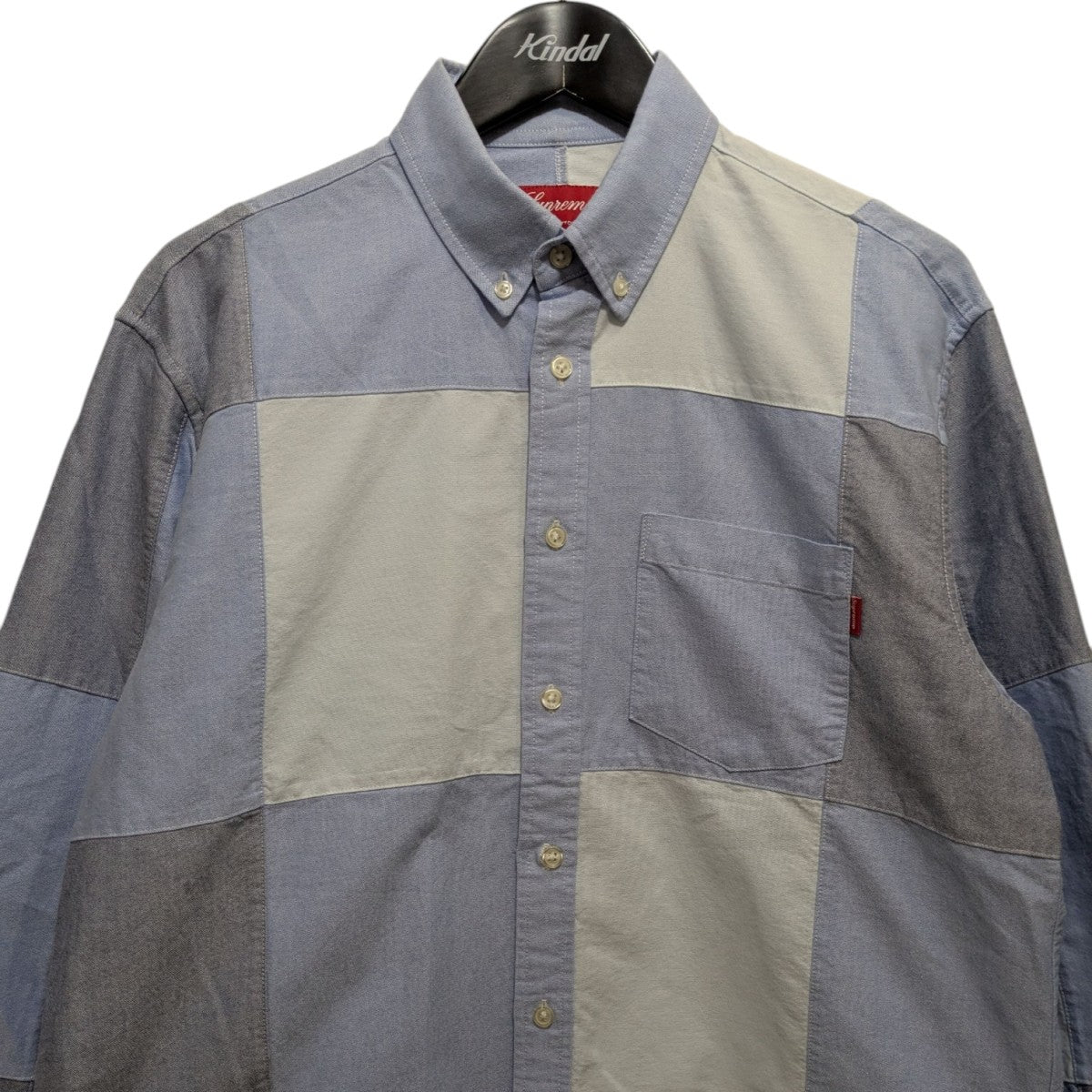 Supreme 半袖 パッチワークシャツ L ベージュ系 初期物 Supreme(シュプリーム) Patchwork Oxford Shirtパッチワーク