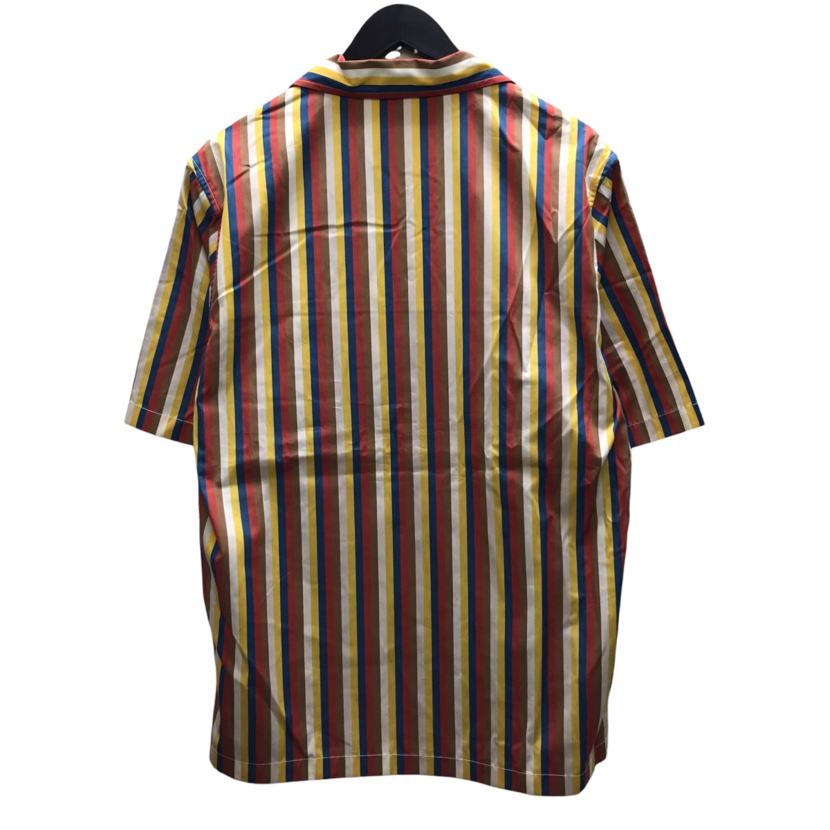 JIL SANDER マルチストライプ半袖オープンカラーシャツ 古着・中古-3枚目のアイテム画像