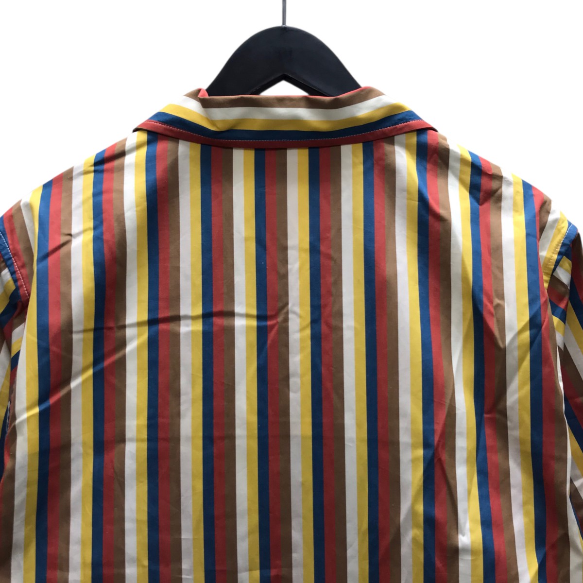 JIL SANDER マルチストライプ半袖オープンカラーシャツ 古着・中古-4枚目のアイテム画像