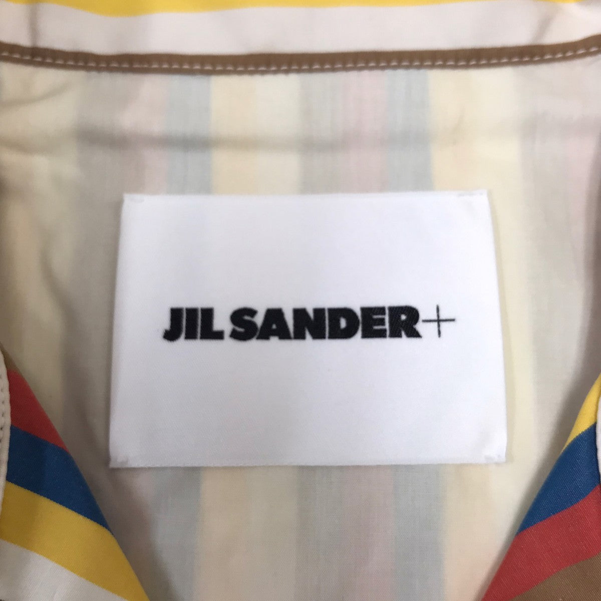 JIL SANDER マルチストライプ半袖オープンカラーシャツ 古着・中古-5枚目のアイテム画像