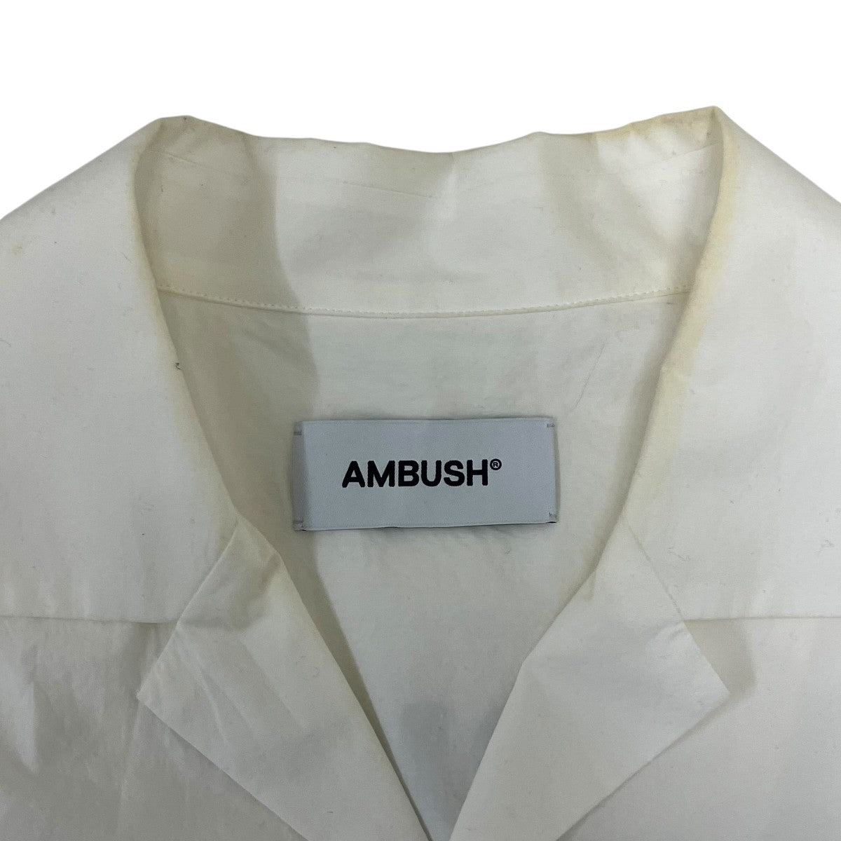 AMBUSH 半袖シャツ ホワイト ボックスシルエット AMBUSH(アンブッシュ) 半袖シャツ 12114583 ホワイト サイズ 44