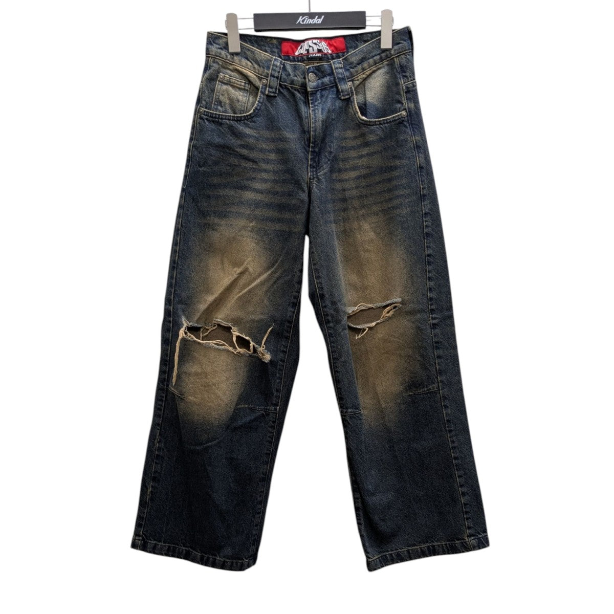 【美品・タグ付き】 [Jaded London ] デニム w32 ☆海外限定☆JADED LONDON WASHED BUSTED COLOSSUS JEANS 青/黒